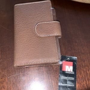 Brown real leather wallet